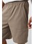 Camel Standart Fit Dokuma Hafif Esnek Chino Erkek Şort - 81292 3