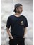 Bira Içen Iskelet Baskılı Bisiklet Yaka Oversize Lacivert Tişört T-Shirt 1