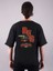 Gunners Baskılı Bisiklet Yaka Oversize Çift Taraflı Siyah Tişört T-Shirt 1