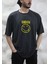 Nirvana Müzik Grubu Baskılı Bisiklet Yaka Oversize Antrasit Tişört T-Shirt 1