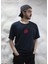Fight Club Dövüş Klübü Baskılı Bisiklet Yaka Oversize Lacivert Tişört T-Shirt 1