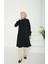 Trend Yeni Sezon Gizli Düğmeli Fularlı Medine Ipeği Basic Tunik 3