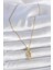 316L Çelik Gold Renk Zincir Zirkon Taşlı Yusufçuk Model Kadın Kolye - TJ-BKO10037 2