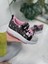 Günlük Kız Çocuk Sneaker Püskül Detaylı Oval Simli Burun Desenli Bağcıklı Cırtlı Spor Ayakkabı 4004 1