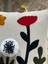1 Adet Püsküllü Punch Kırlent Kılıfı 43 x 43 cm Yastık Kılıfı Fermuarlı Papatya 3