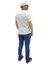 Erkek Bisiklet Yaka Silim Fit Yazı Kabartmalı %100 Pamuk T-Shirt 4
