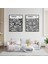 Bauhaus Siyah Çizgiler Duvar Tablosu Çerçeveli 2'li Set 1