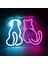Neon LED Dekoratif Aydınlatma -Kedi Köpek, 40X45 Cm- 1