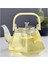 Borosilikat cam bambu saplı şık ve dayanıklı çay demleme aracı 0-499 ml 1