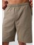 Camel Standart Fit Dokuma Hafif Esnek Chino Erkek Şort - 81293 4