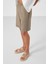 Camel Standart Fit Dokuma Hafif Esnek Chino Erkek Şort - 81293 5