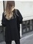 Buketli Kadın Uzun Üstlü Beli Büzgülü Oversize Sweatshirt & Pantolon Ikili Takım 4
