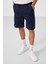 Lacivert Standart Fit Dokuma Hafif Esnek Chino Erkek Şort - 81293 1