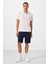 Lacivert Standart Fit Dokuma Hafif Esnek Chino Erkek Şort - 81293 2
