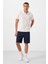 Lacivert Standart Fit Dokuma Hafif Esnek Chino Erkek Şort - 81293 5