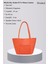 Turuncu Shk80 Önü Cepli Çıtçıtlı Makyaj Çantalı Deri Büyük Boy Kol Ve Omuz Çantası U:26 E:40 G:8 Cm 3