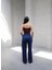 Arkasi Lasti̇kli̇ Pi̇leli̇ Dökümlü Wide Leg Pantolon 2