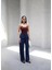Arkasi Lasti̇kli̇ Pi̇leli̇ Dökümlü Wide Leg Pantolon 4