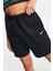 Sportswear Essentials Collection Fleece High Rise Loose Fit Short Kadın Yüksek Bel Bol Kesim Pamuklu Şort Siyah 4