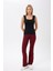 Kadın Kare Yaka Kalın Askılı Basic Fit Bluz Crop Top 2
