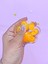 Işıklı Şeffaf Pati Squishy Pullu Yumuşacık 6 cm Pati Sukuşi - Turuncu 2