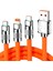 ® 3 In 1 Type-C + Micro USB + Lightning Hızlı Şarj Kablosu Silikon Kablo 1 Metre Opp Ambalaj 5