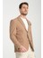 Cazino Erkek Vizon Slim Fit Dar Kesim Desenli Yarım Astar Mevsimlik Spor Blazer Ceket 3