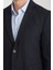 Cafizo Erkek Lacivert Slim Fit Dar Kesim Desenli Yarım Astar Blazer Ceket 2