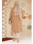 Düğmeli Camel Tesettür Tunik 70881C 4
