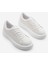Kadın Sneaker Kalın Taban Desenli Bağcıklı Spor Ayakkabı Linay Beyaz 5