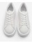 Kadın Sneaker Kalın Taban Desenli Bağcıklı Spor Ayakkabı Linay Beyaz 7