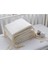 Krem 60X120 Waffle Pike Kumaş Beşik Kenar Koruma / Beşik Süngerli Bariyer Koruyucu 1
