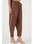 Pamuklu Relaxed Fit Normal Bel Daralan Paça Pantolon Bayan Pantolon 668YP5198 2