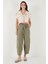 Pamuklu Relaxed Fit Normal Bel Daralan Paça Pantolon Bayan Pantolon 668YP5198 1