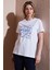 Baskılı Pamuk Regular Fit Bisiklet Yaka T Shirt Bayan T Shirt 25Y0395K1 3