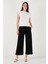 Keten Karışımlı Regular Fit Normal Bel Geniş Paça Pantolon Bayan Pantolon 5866030 1