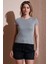 Pamuk Slim Fit Zımba Detaylı T Shirt Bayan T Shirt 25Y0523K1 3