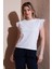 Pamuk Standart Fit Güpürlü Kol Bisiklet Yaka T Shirt Bayan T Shirt 25Y0544K1 3
