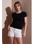 Pamuk Slim Fit Zımba Detaylı T Shirt Bayan T Shirt 25Y0523K1 4