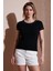 Pamuk Slim Fit Zımba Detaylı T Shirt Bayan T Shirt 25Y0523K1 1
