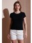 Pamuk Slim Fit Zımba Detaylı T Shirt Bayan T Shirt 25Y0523K1 2