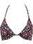 Sunkissed Allure Balenli Üçgen Bikini Üstü, Ikat Desenli, Altın Detaylı 1