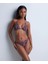 Sunkissed Allure Balenli Üçgen Bikini Üstü, Ikat Desenli, Altın Detaylı 2