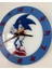 Çocuk Odası Duvar Saati - Epoksi Reçine Kaplamalı - Kirpi Sonic The Hedgedog - 40 cm 2
