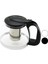 1250ML Cam Demlik, Çelik Süzgeçli, Plastik Kulp, Krom Çerçeve, 250 ml, TR 1