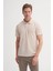 Polo Yaka Bej Erkek T-Shirt 4222 2
