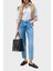 Streç Pamuklu Tapered Fit Yüksek Bel Daralan Paça Jeans Bayan Kot Pantolon WW0WW44365 1A8 2
