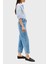 Streç Pamuklu Tapered Fit Yüksek Bel Daralan Paça Jeans Bayan Kot Pantolon WW0WW44365 1A8 3