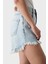 % 100 Pamuk Yırtıklı Regular Fit Yüksek Bel Mini Kot Short Bayan Short 053 4