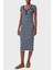 Çizgili Streç Pamuklu Slim Fit Midi Boy Elbise Bayan Elbise WW0WW43864 0A4 1